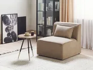 Module fauteuil LEMVIG Velours côtelé Taupe_876024