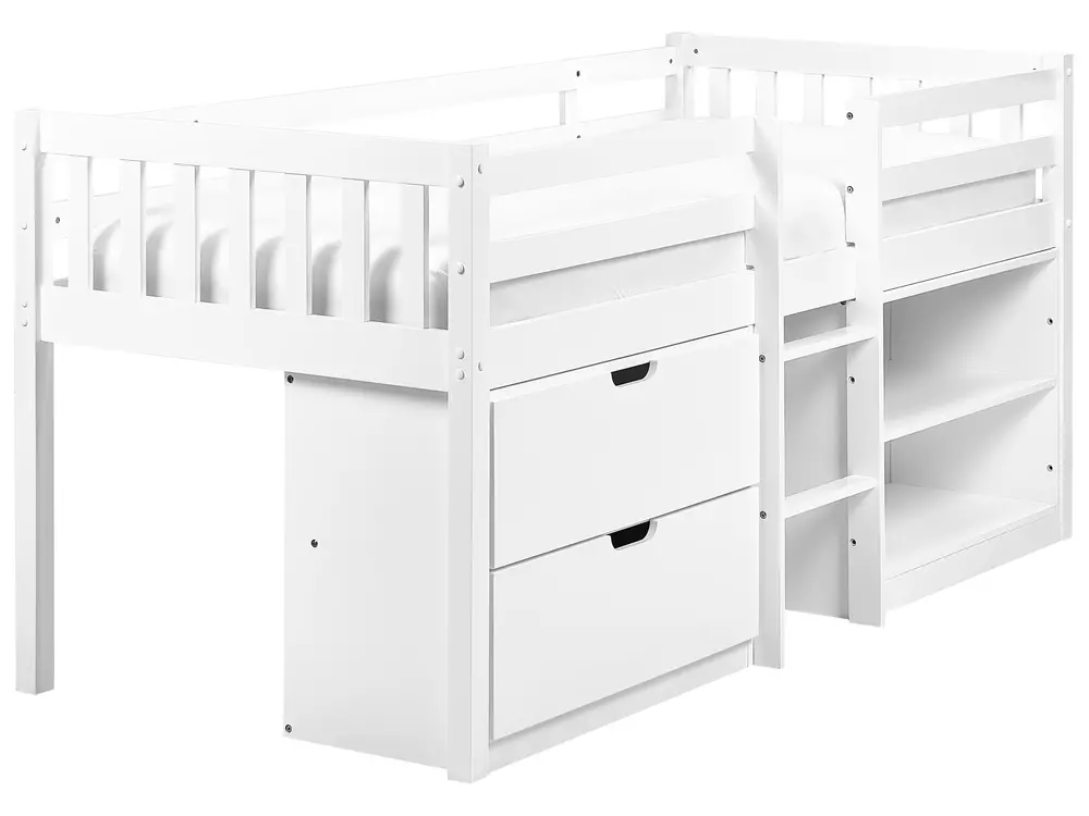 Letto a mezza altezza Legno SUSVILLE 90 x 200 cm Bianco_935452