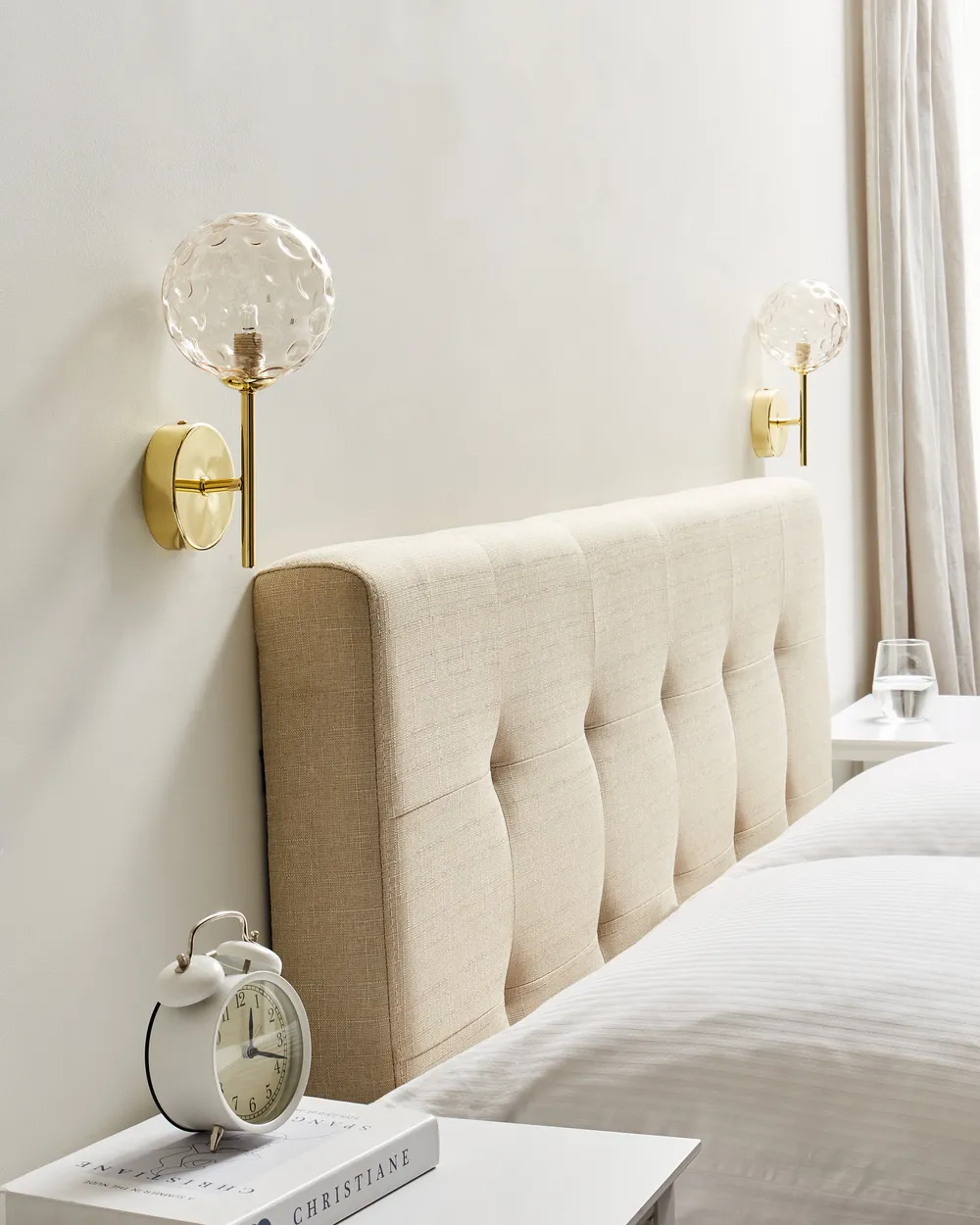 Set di 2 lampade da parete ANADYR Vetro Beige_943013