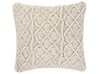 Set of 2 Cotton Macrame Cushions 45 x 45 cm Light Beige GOREME_768982
