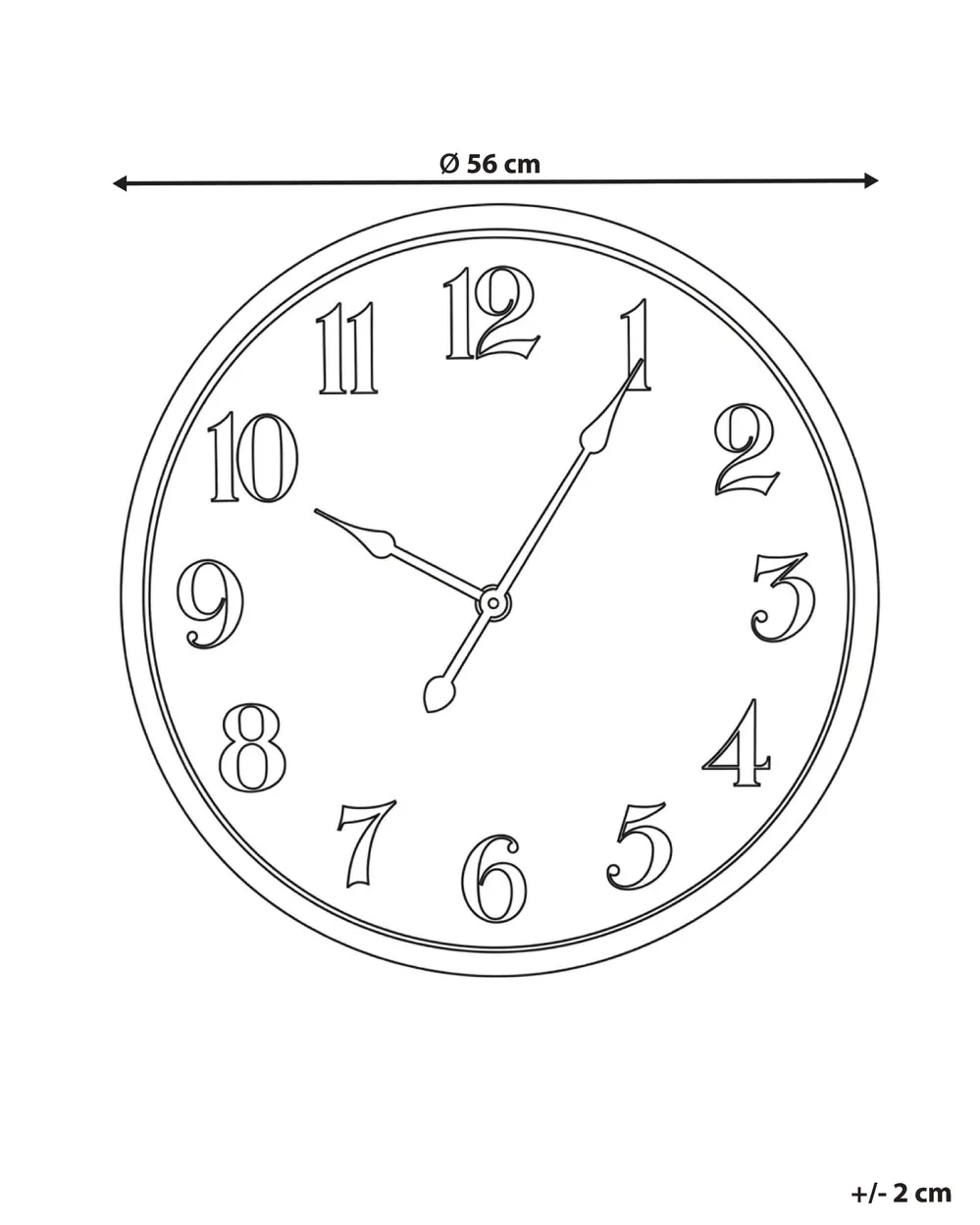 Wall Clock RUGLES 56 cm Black_1149352