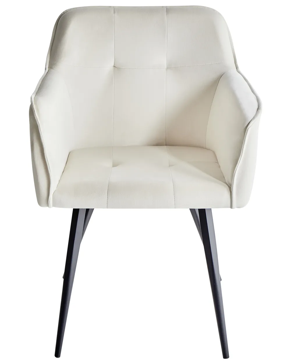 Set di 2 sedie da pranzo JASMIN Velluto Beige chiaro_1029838