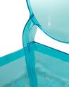 Esszimmerstuhl Kunststoff transparent blau 4er Set MERTON_868872