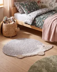 Tappeto per bambini HEDGY Grigio 80 x 120 cm Cotone_1107759