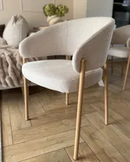 Lot de 2 chaises de salle à manger ZANE Tissu Beige clair_1188053