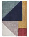 Teppich Baumwolle 160 x 230 cm mehrfarbig geometrisches Muster Kurzflor JALGAON_816911