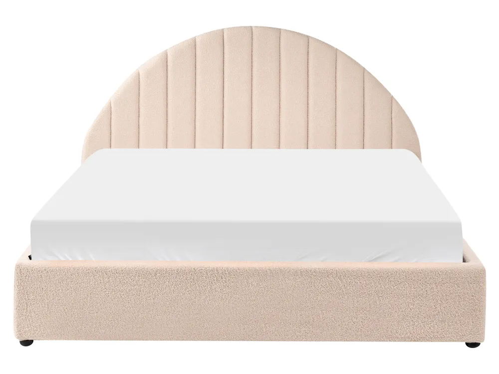 Ottoman Bed CHADENET Boucle Light Beige 160 x 200 cm (EU King Size)_1151082