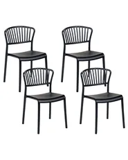 Set di 4 sedie da giardino GELA Nero_862699