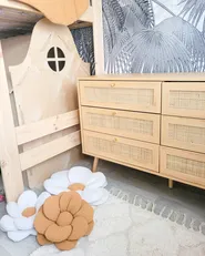 6 Drawer Chest PEROTE Rattan Light Brown_941616