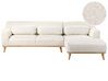 Left Hand Boucle Corner Sofa White SIMOS_927948