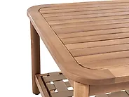 Garden Coffee Table with Shelf MILZANO 70 cm 70 cm Acacia Wood Brown_1180053