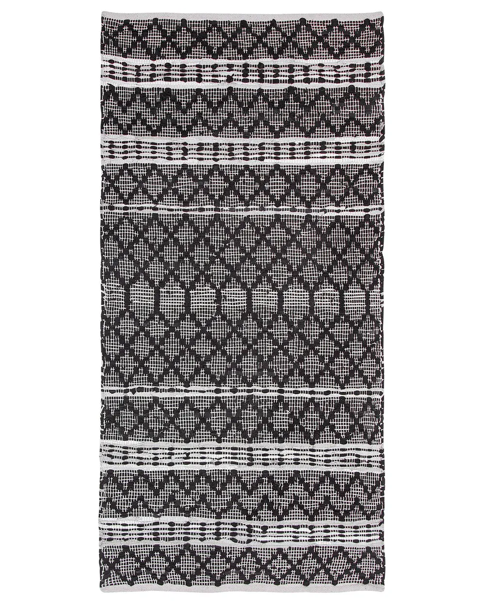 Rug FEHIMLI Black 80 x 150 cm Leather