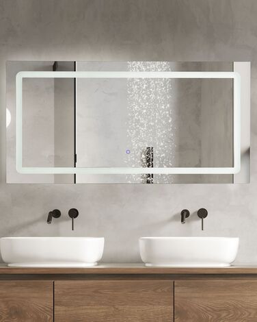LED Wall Mirror 120 x 60 cm Silver BENOUVILLE