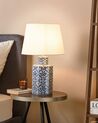 Porcelánová stolní lampa bílá/modrá MARCELINI_882985