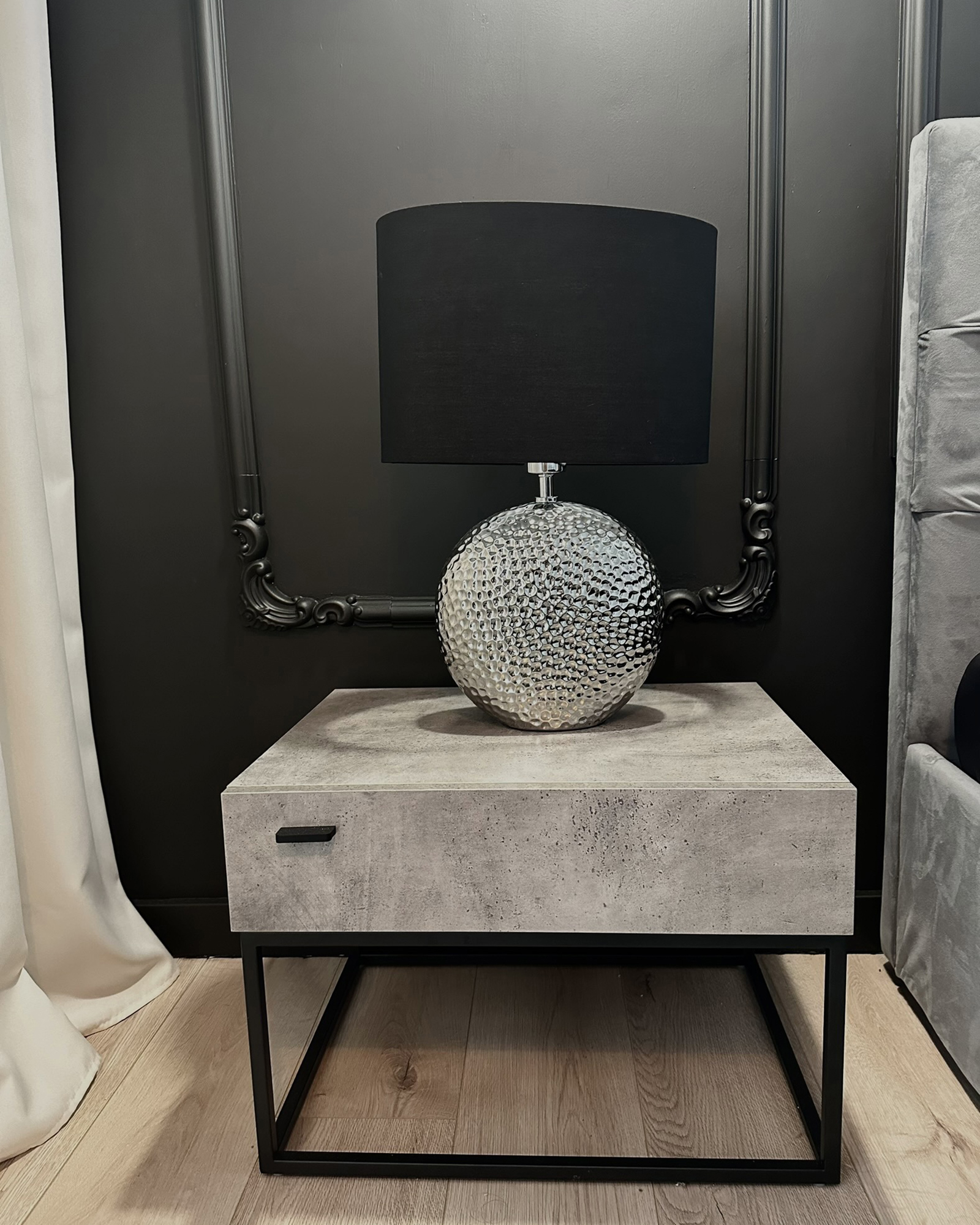 Stolní lampa NASVA Keramika Stříbrná