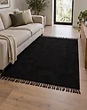 Alfombra BITLIS Negro 140 x 200 cm Algodón