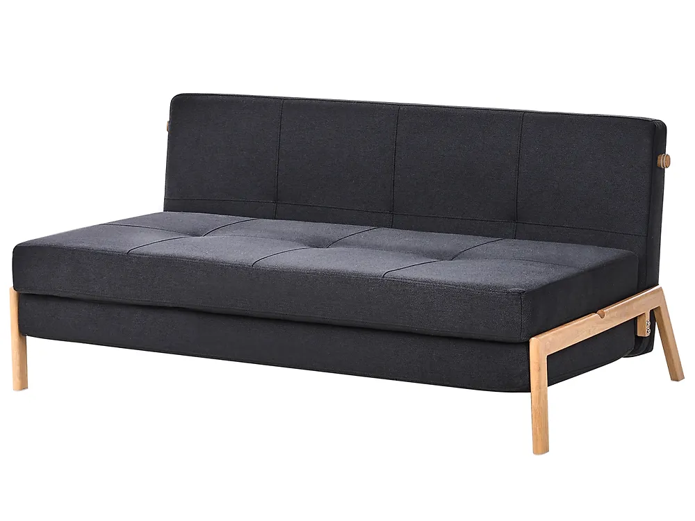 Canapé à 2 places Noir 120 cm Tissu | Leroy Merlin