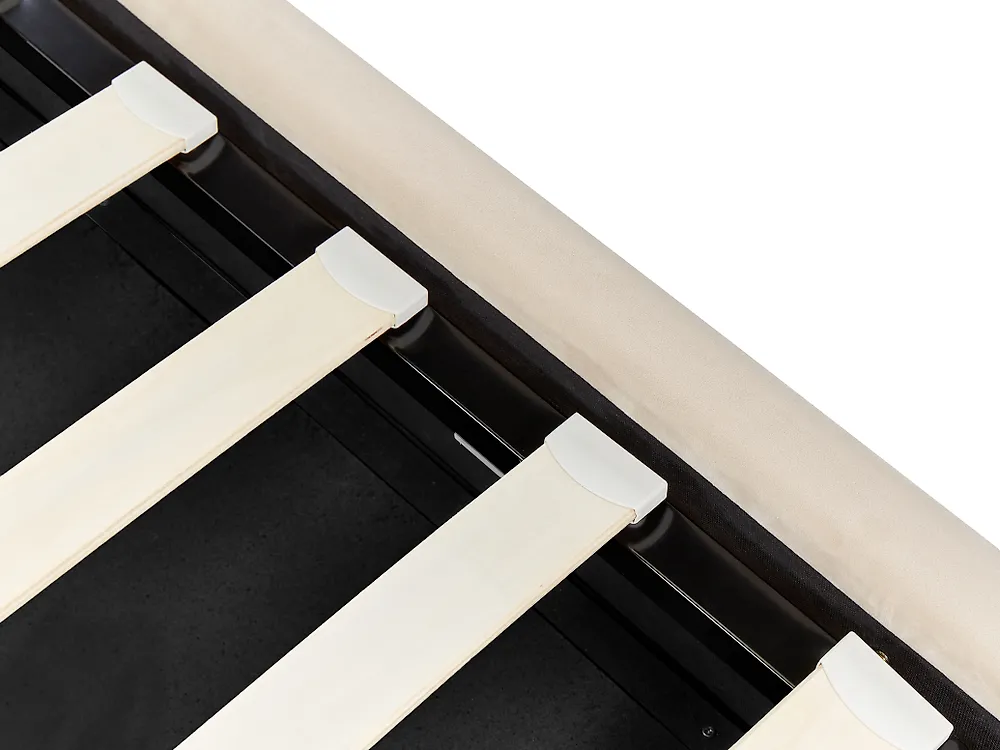 Bed met opbergruimte METZ Fluweel Beige 90 x 200 cm_861402