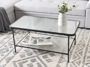 Coffee Table BLAIR Tempered Glass Black_950225