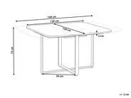Extending Dining Table COOPER Brown 120/160 cm 120 cm_1029451