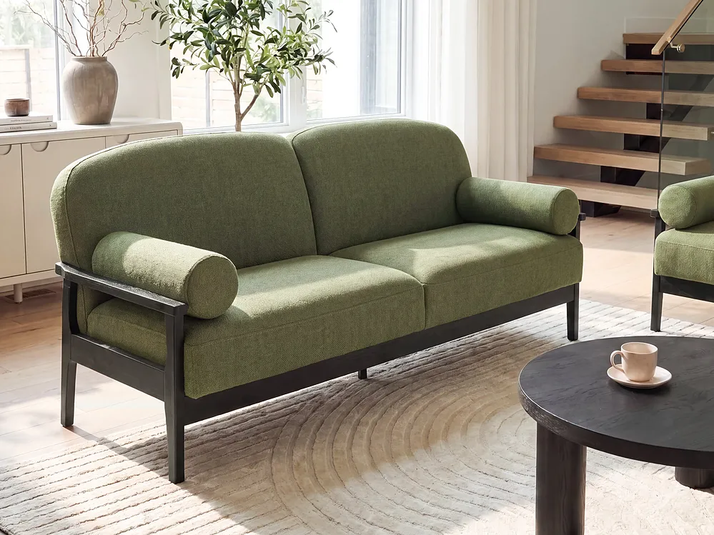 Sofa dla 3 osób PILARNE Zielony_1159668