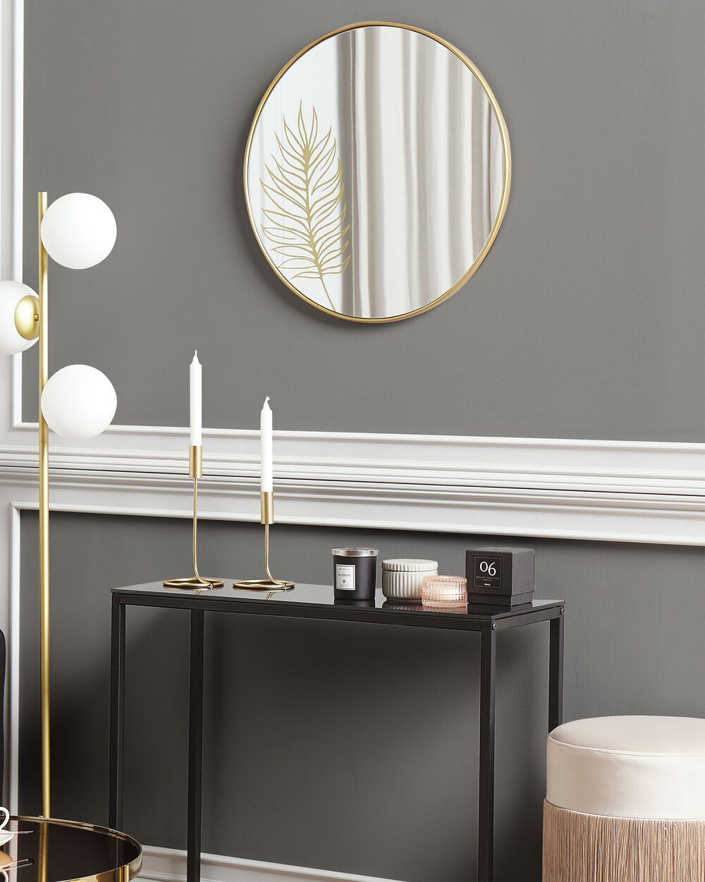 Miroir SAUVIE 57 cm 57 cm Doré