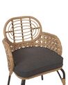 Set of 6 PE Rattan Chairs with Cushions Natural PRATELLO_868028
