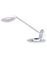 Schreibtischlampe LED Metall weiß / silber 45 cm verstellbar mit USB-Port CORVUS_854194