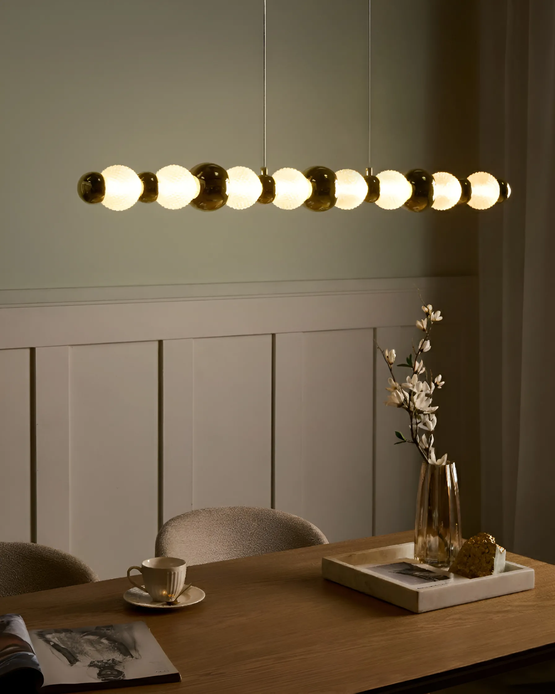 LED Pendant Lamp SORA Glass Gold_1034015