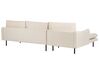 Right Hand Velvet Corner Sofa Light Beige VINTERBRO_897512