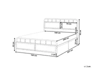 Bed Metal BREUILLET 160 x 200 cm Black_1033489