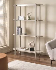 3 Tier Bookcase GRANITY 170 cm Beige_1072978