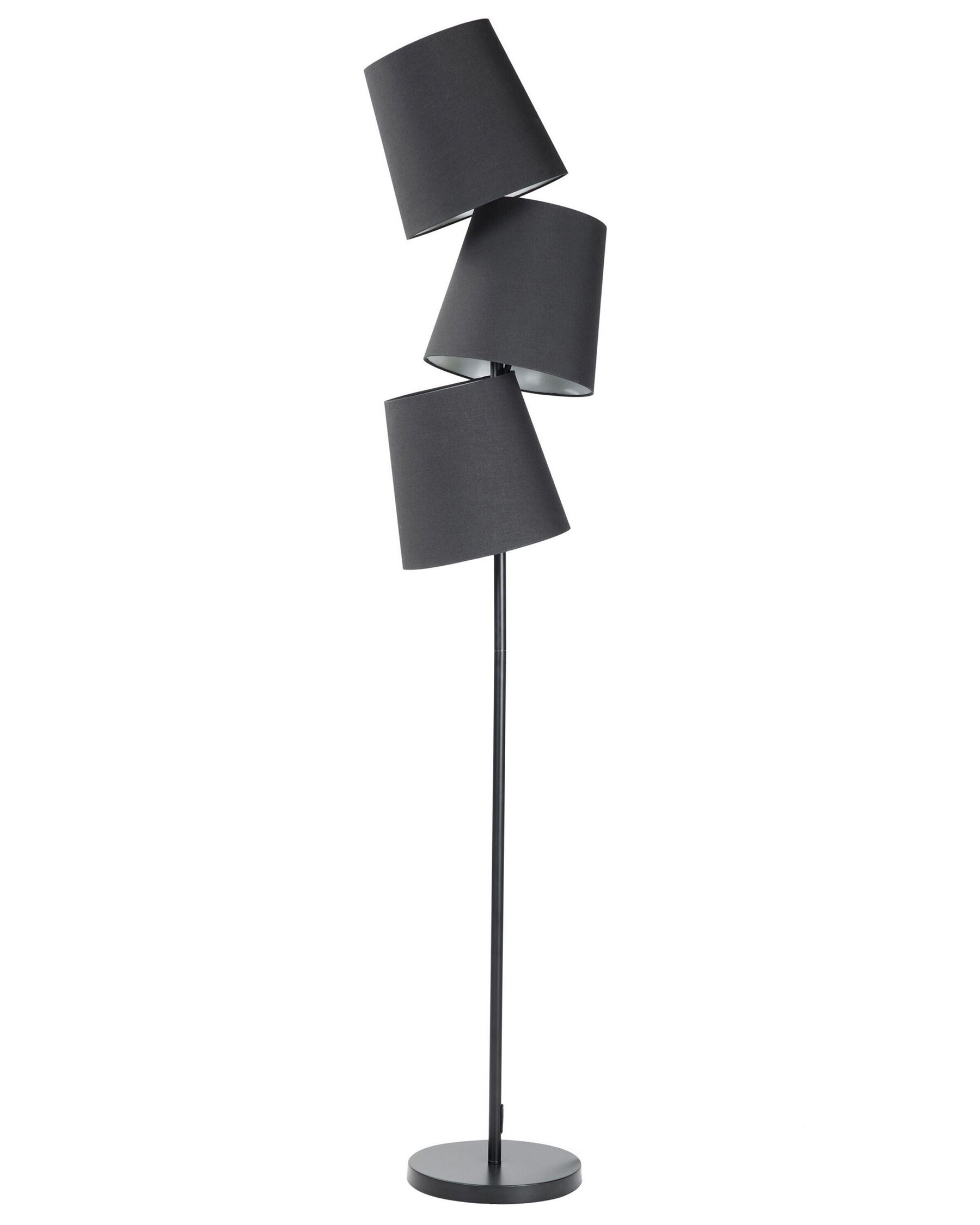 3 Light Floor Lamp Black RIO GRANDE_67620