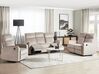 Sofa Set Samtstoff taupe 6-Sitzer elektrisch verstellbar VERDAL_921619