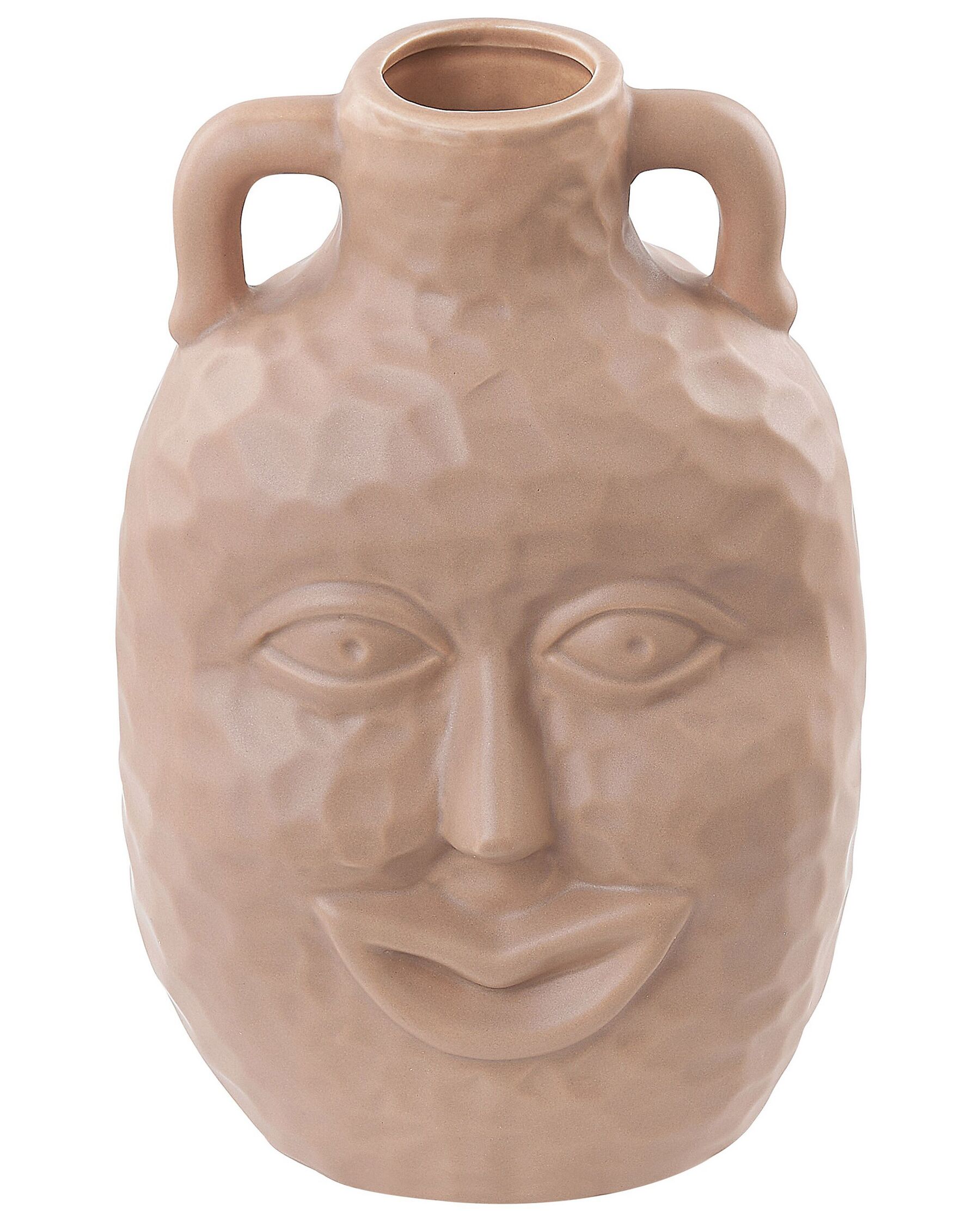 Porcelain Flower Vase 26 cm Beige VERIA_845779
