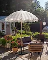 Parasol de jardin 155 cm MONDELLO Blanc/noir
