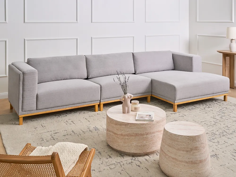 Corner Sofa VENG Fabric Grey Left Hand_1184877