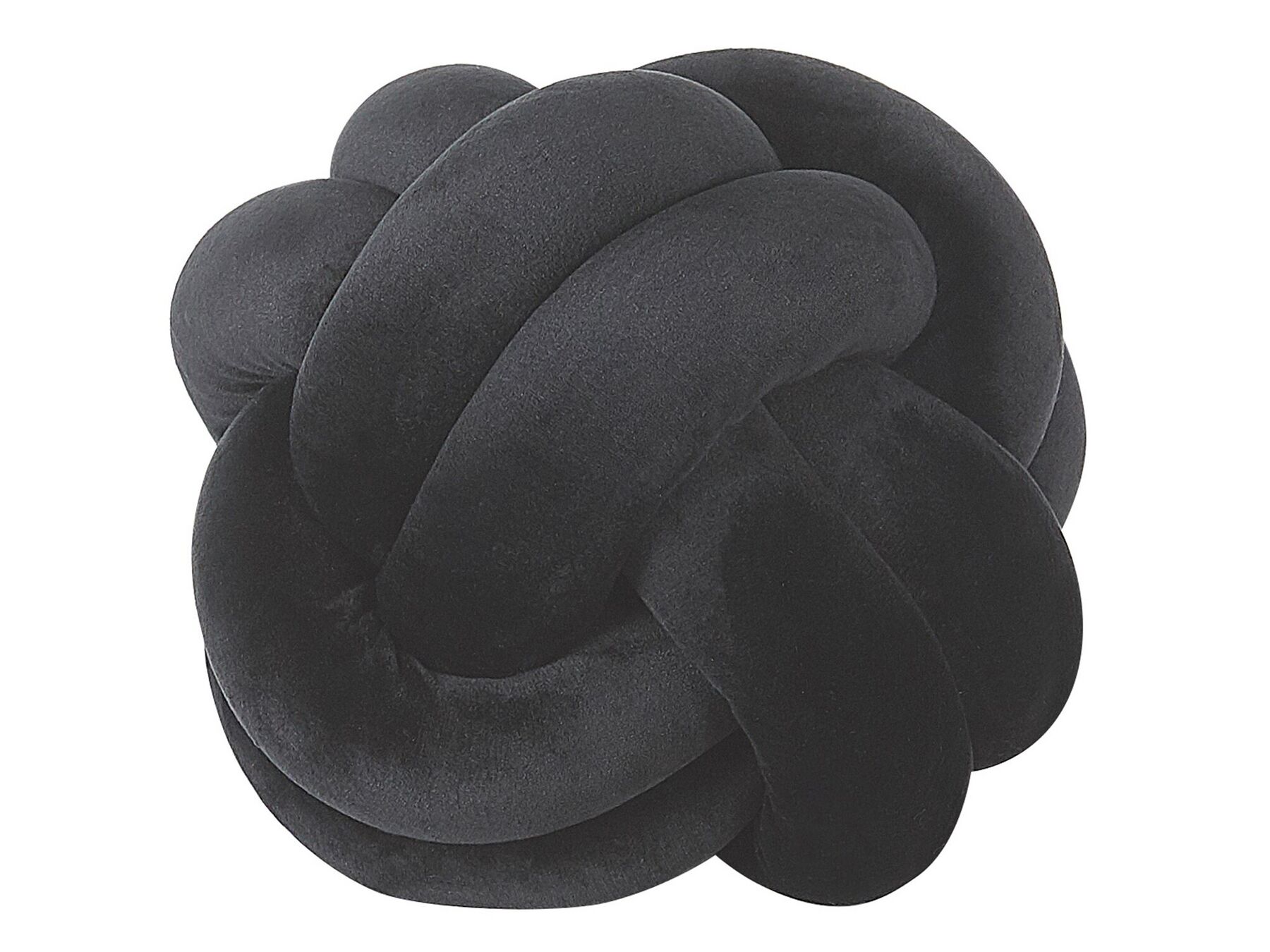 Coussin noeud noir en forme de balle 20 x 20 cm MALNI_790133