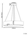 Metal LED Pendant Lamp White BALILI_824644