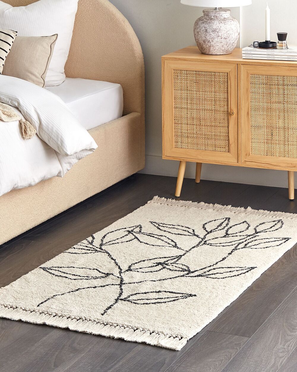 Tapis SAZLI Beige 80 x 150 cm Coton