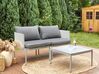 Lounge Set Aluminium hellgrau 2-Sitzer modular Auflagen grau TERRACINA_863605