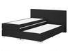 Čierna čalúnená kontinentálna posteľ 160 x 200 PRESIDENT_446291