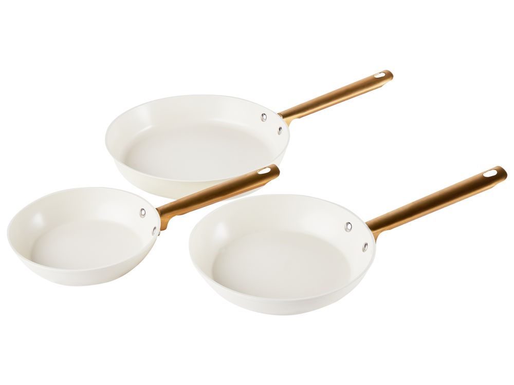 Bratpfannen 3er Set ELITE PRO Cremeweiss