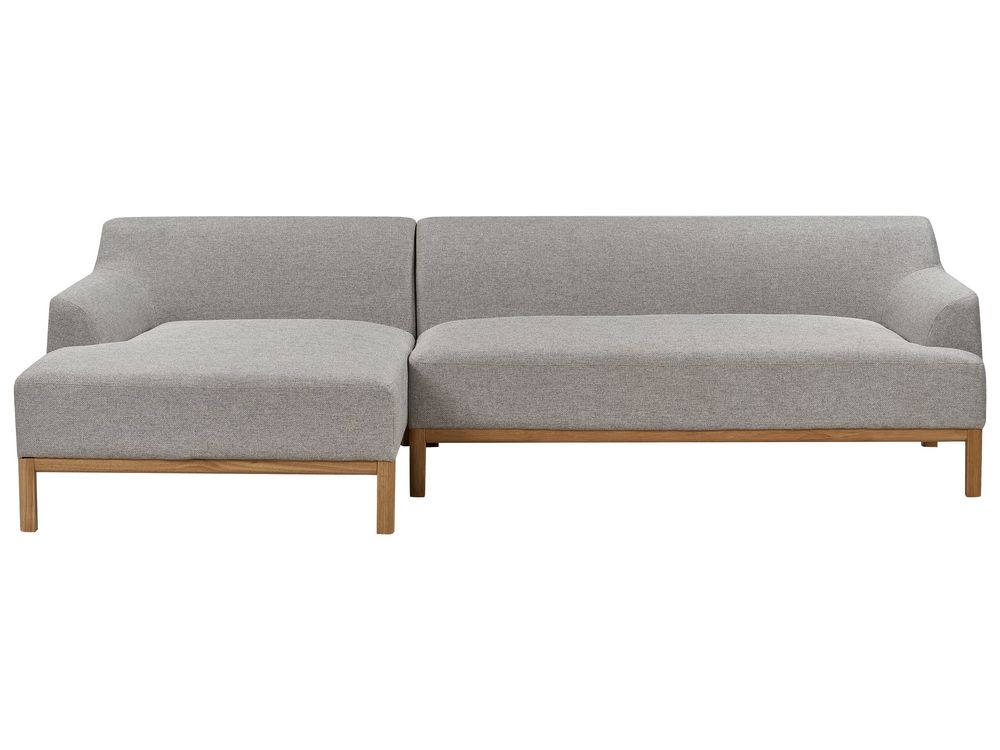 Canapé d'angle SOSJO Tissu Gris clair Côté droit