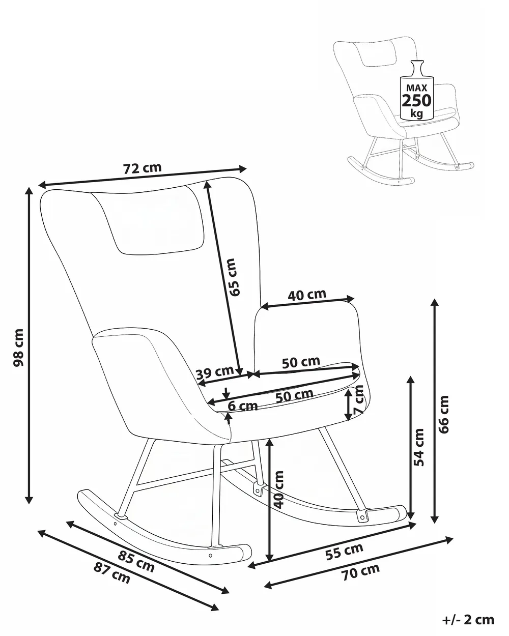 Rocking Chair SANDVE Boucle Taupe_1033084