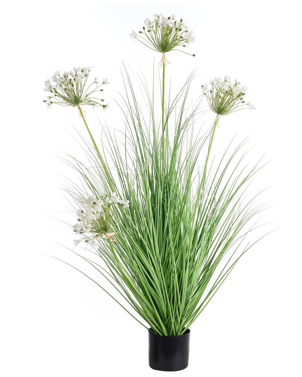 Sztuczna roślina ONION GRASS 120 cm Biały