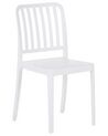 Zestaw 4 krzeseł ogrodowych biały SERSALE_820158