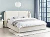 Ottoman Bed MONESTIER Fabric Off-White 180 x 200 cm (EU Super King)