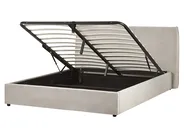Ottoman Bed LAVAUR Velvet Taupe 160 x 200 cm (EU King Size)_985964