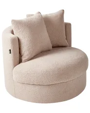 Poltrona DALBY Bouclé Beige_958833